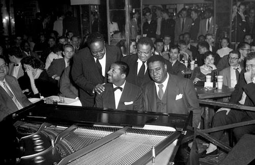 Errol Garner with masters Art Tatum with Boogie Woogie masters Meade Lux Lewis and Daddy Ammons
