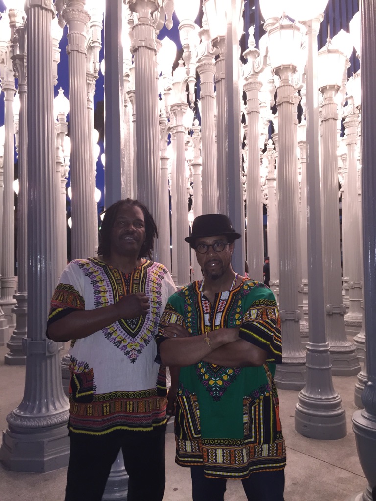 left) jazz journalist and producer Robert J. Carmack with prolific artist and lecturer, Duane Deterville