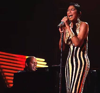 Natalie Now striped dress colored